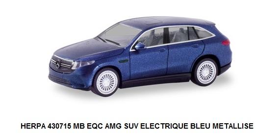 MB EQC AMG SUV ELECTRIQUE BLEU METALLISE