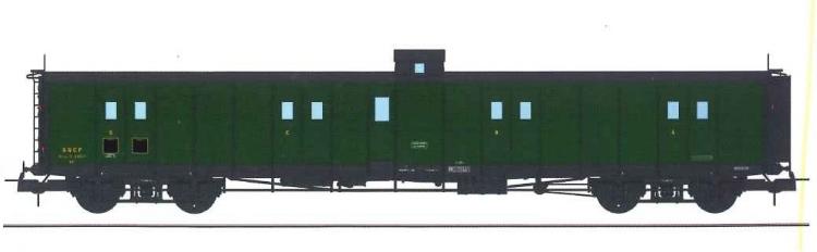 FOURGON A BOGIE ex-PLM N°24603 SNCF - SANS FEUX DE FIN DE CONVOI