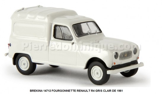 FOURGONNETTE RENAULT R4 GRIS CLAIR DE 1961
