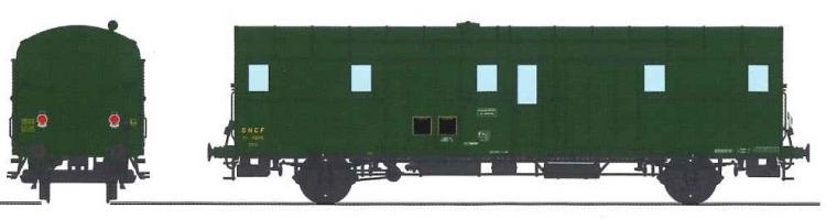 *PROMOS* - FOURGON OCEM 32 N°50 87 93-17 032-7 SUD EST SNCF - SANS FEUX DE FIN DE CONVOI