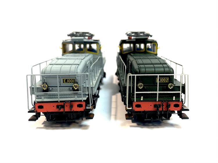 COFFRET DE 2 LOCOMOTIVES ELECTRIQUES MILLE PATTES E 1001/1002 DEPOT DE VIERZON/ORLEANS-LES AUBRAIS PO MIDI - EXCLUSIVITE PIERRE DOMINIQUE SERIE LIMITEE A 25 EXEMPLAIRES