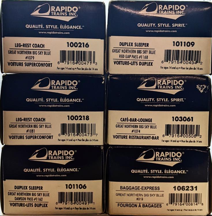 RAME COMPLETE DE 6 ELEMNTS GREAT NORTHERN BIG SKY BLUE - ECLAIREE