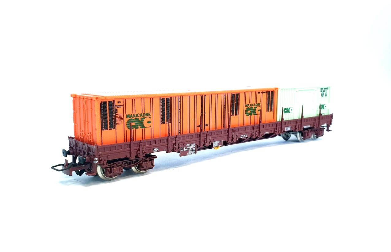 Wagon SNCF Conteneur CNC Trix échelle N (1/160) Réf 15516 - Neuf
