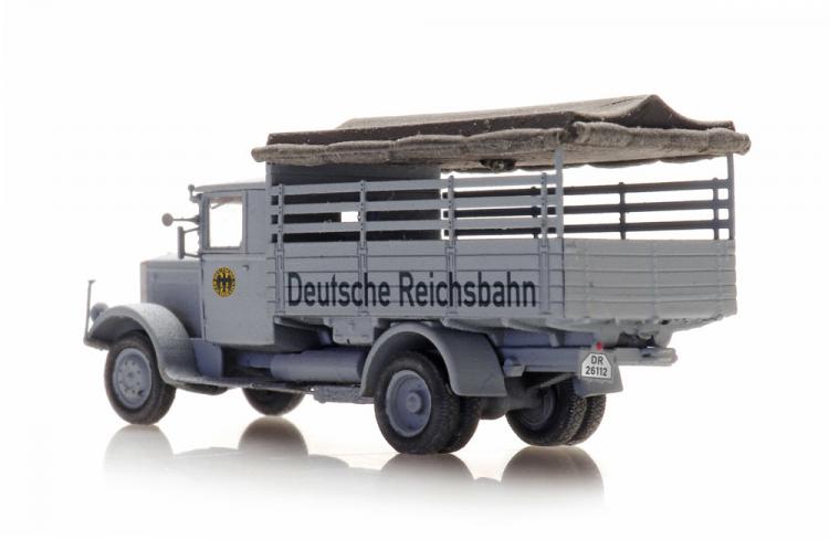 PORTEUR BENNE HANSA LLOYD MERKUR GRIS BACHE DE LA DR ECHELLE N