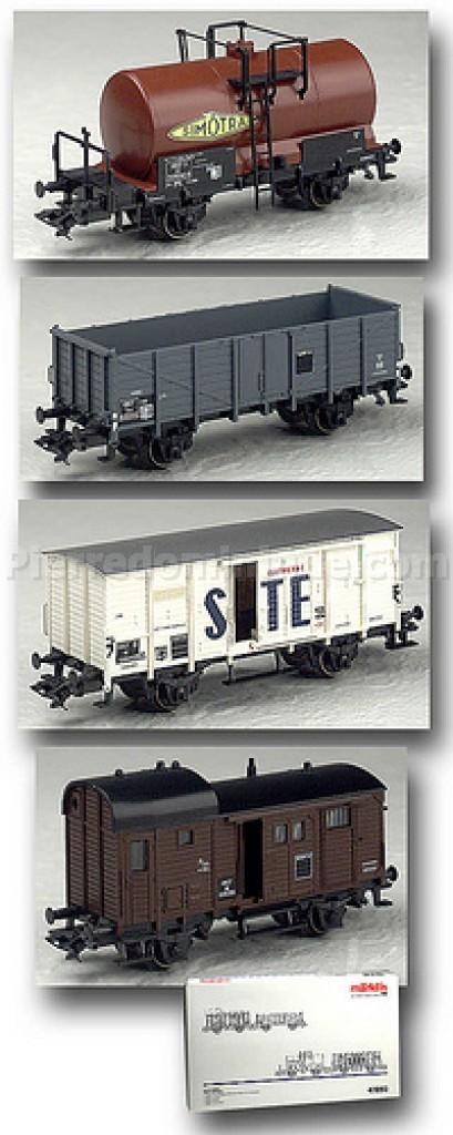 Märklin H0 - 48444 - Coffret de wagon de marchandises - 3 wagons à