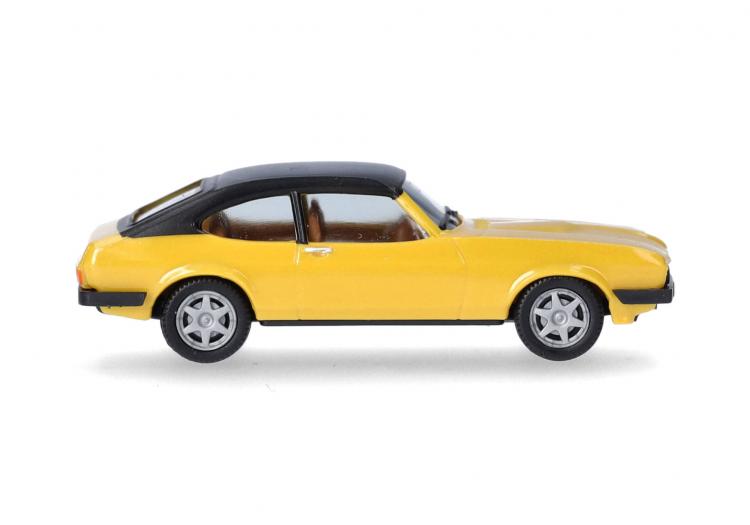COUPE FORD CAPRI MKII JAUNE DAYTONA TOIT VINYL NOIR 1974-78