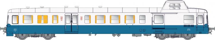 AUTORAIL DIESEL PICASSO XBD 93953 BLEU/BLANC 2È CL. SOTTEVILLE EP. IVa SNCF