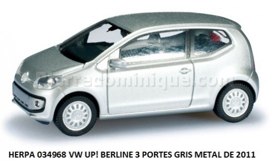 VW UP! BERLINE 3 PORTES GRIS METAL DE 2011