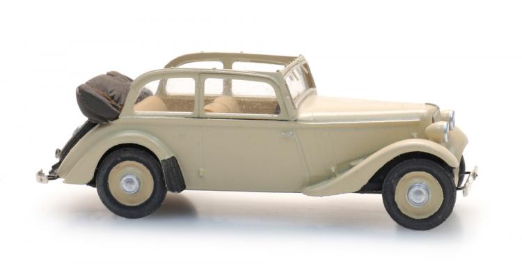 LIMOUSINE CABRIOLET OUVERT ADLER TRUMPF JUNIOR CREME BACHE NOIRE