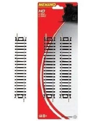 Mehano F238 Set De 4 Rails Droits 15 Cm – Compatible Avec La Gamme Mehano – Largeur 3 Cm