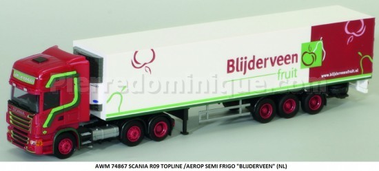 TRACTEUR SCANIA R09 TOPLINE/AEROP AVEC SEMI REMORQUE FRIGO ''BLIJDERVEEN'' (NL)