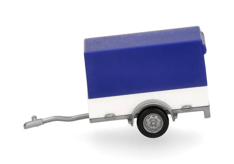 REMORQUE DE VOITURE 1 ESSIEU BLANCHE AVEC BACHE BLEU