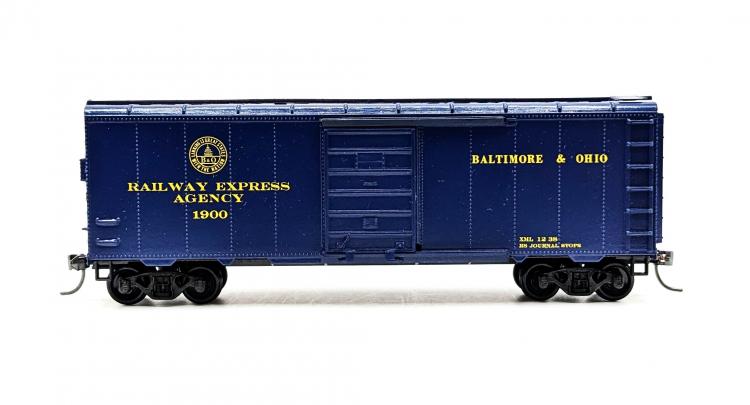 WAGON COUVERT 40' BOX CAR RAILWAY EXPRESS AGENCY 1900 BALTIMORE AND OHIO