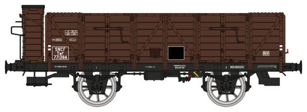 WAGON TOMBEREAU OCEM 19 BOIS AVEC GUÉRITE, TWF 771384 SNCF