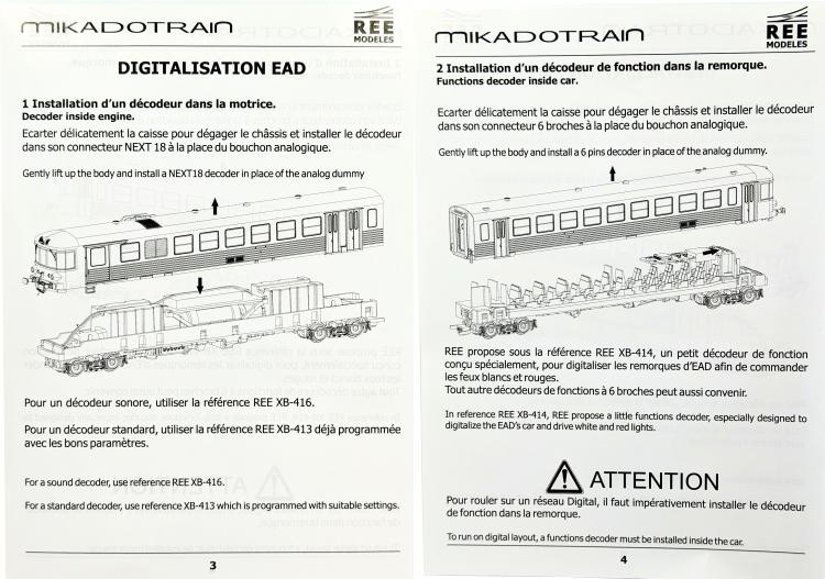 AUTORAIL DIESEL EAD XBD 4516 + REMORQUE XRAB 8525 LONGUEAU SNCF