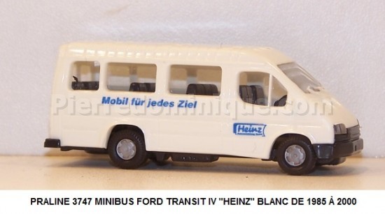 MINIBUS FORD TRANSIT IV "HEINZ" BLANC DE 1985 Ã€ 2000