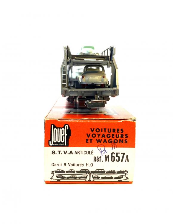 WAGON PORTE AUTOS STVA SNCF + 8 VOITURES