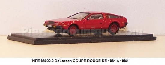 DeLorean COUPÉ ROUGE DE 1981 Ã€ 1982