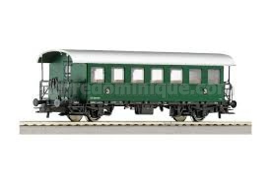 ENSEMBLE DE 3 VOITURES VOYAGEURS MIXTE 3CL OBB + FOURGON POST