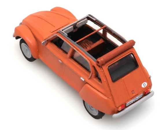 CITROEN DYANE 5 PORTES ORANGE CAPOTE OUVERTE