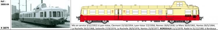 AUTORAIL PICASSO X 3879 DEPOT DE BORDEAUX SNCF - (A RESERVER)