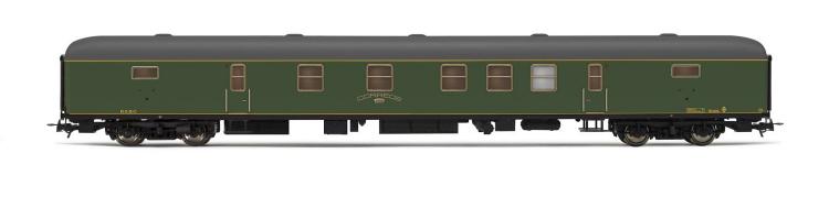 FOURGON POSTAL DGDC-3000 LIVREE VERTE AVEC BANDES JAUNES RENFE