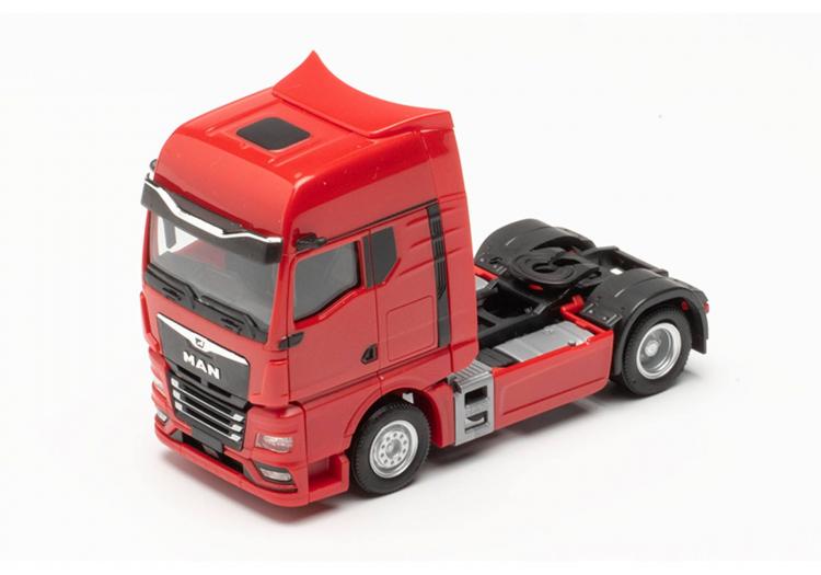 TRACTEUR MAN TGX GX A 2 ESSIEUX ROUGE AVEC RETROVISEUR CAMERA