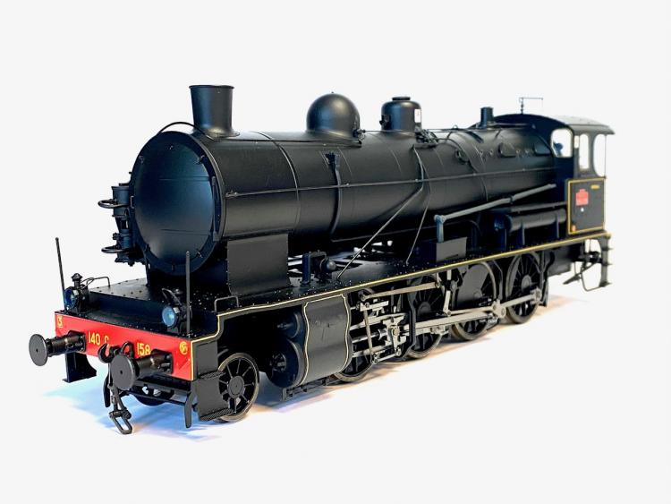 LOCOMOTIVE A VAPEUR 140 C 158 + TENDER 18 C 521 RÉGION OUEST DÉPÔT DE SOTTEVILLE SNCF