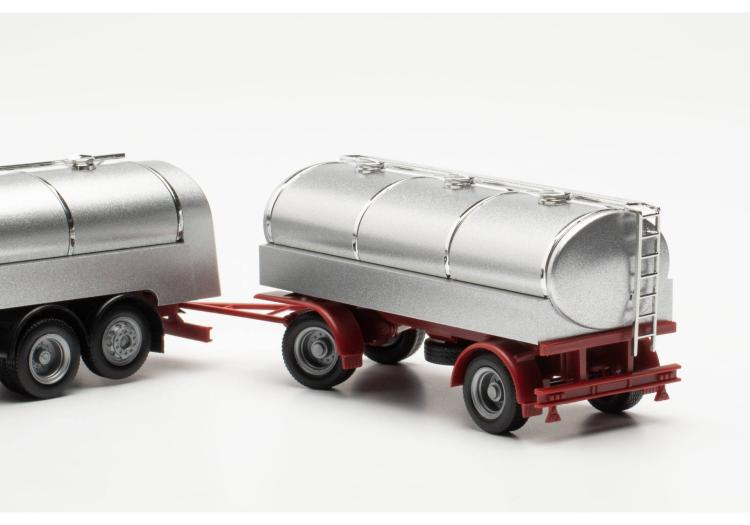CAMION MAN F8 CITERNE AVEC REMORQUE CABINE COURTE TRANSPORT DU LAIT