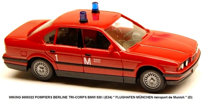 POMPIERS BERLINE TRI-CORPS BMW 520 i (E34) 