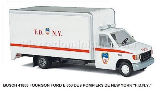 *PROMOS* - FOURGON FORD E 350 DES POMPIERS DE NEW YORK quot;F.D.N.Y.quot;