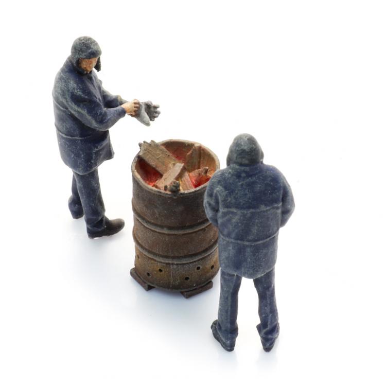 OUVRIERS DU RAIL AVEC TONNEAU DE FEU X2