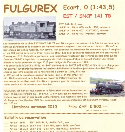 LOCOMOTIVE VAPEUR 141-4419 EST