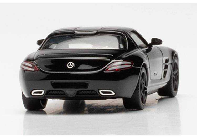 COUPE MERCEDES BENZ SLS AMG PORTE PAPILLON NOIR INTERIEUR ET ROUES NOIRES