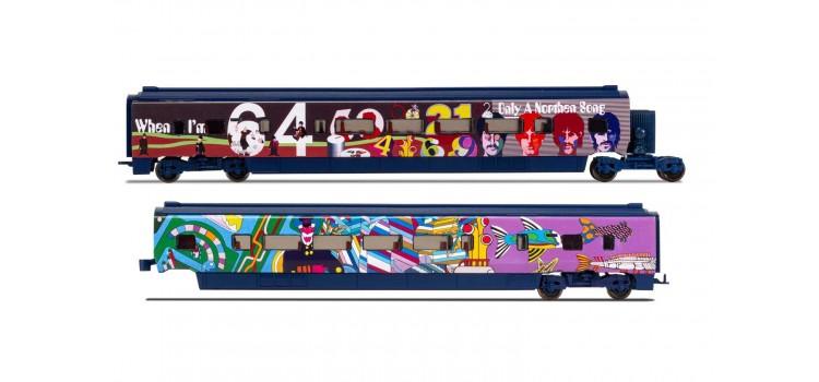 RAME DE 10 ELEMENTS EUROSTAR LIVREE BEATLES YELLOW SUBMARINE