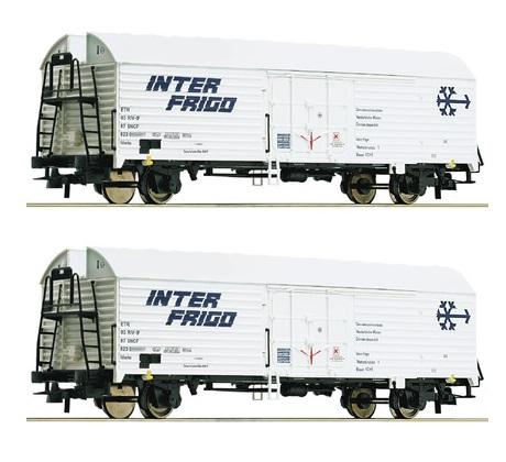 SET DE 2 WAGONS FRIGORIFIQUES INTER FRIGO SNCF