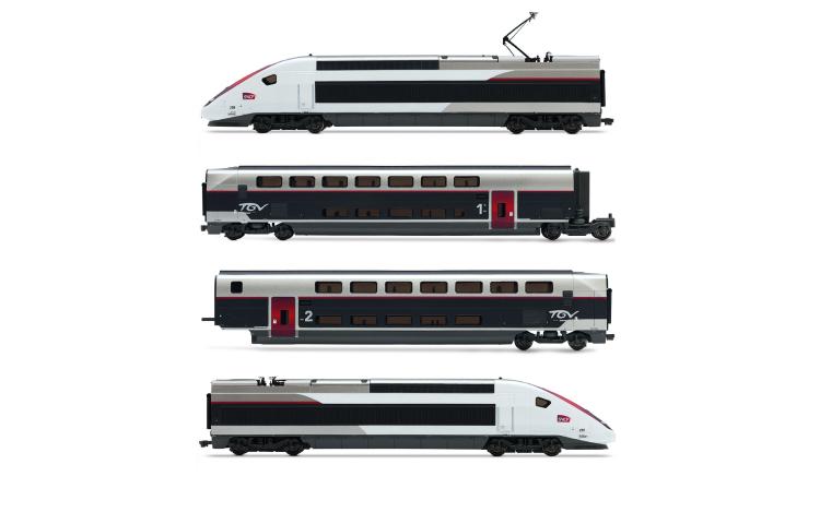 SET DE 4 ELEMENTS TGV DUPLEX CARMILLON SNCF