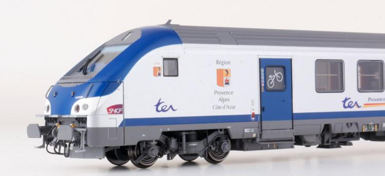 COFFRET VOITURE PILOTE VTU B5uxh TER PACA SNCF -3 ELEMENTS (A RESERVER)