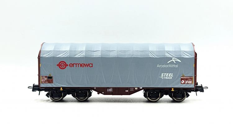 WAGON A BACHE COULISSANTE ERMEWA ARCELOR MITTAL SNCF