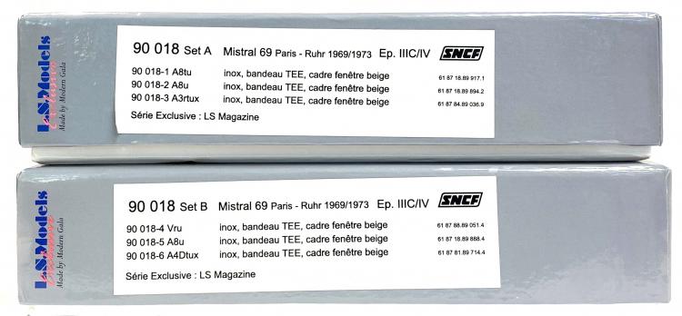 ENSEMBLE DE 2 COFFRETS MISTRAL 69 PARIS - RUHR 1969/1973 TEE SNCF - SERIE EXCLUSIVE LS MAGAZINE - SET A &amp; B