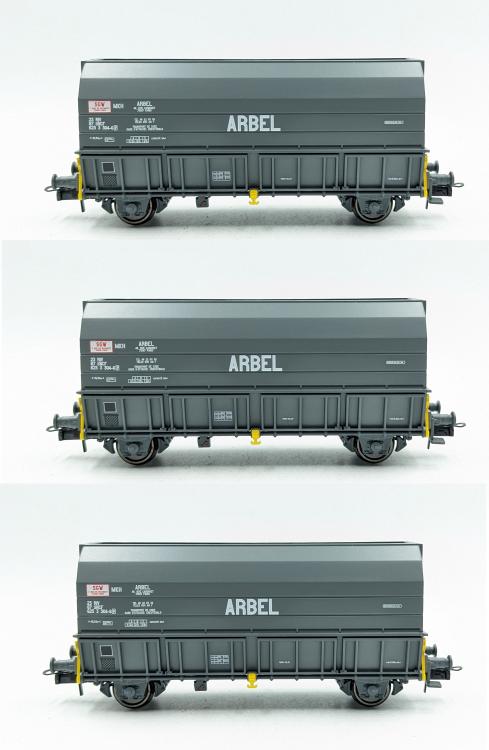SET DE 3 WAGONS TREMIE ARBEL SNCF - NOUVEAUX MOULES