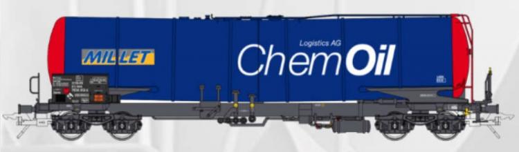 WAGON-CITERNE 95M3 ZACNS, LOUÉ PAR MILLET À CHEMOIL LOGISTICS (BÂLE) – (A RESERVER)