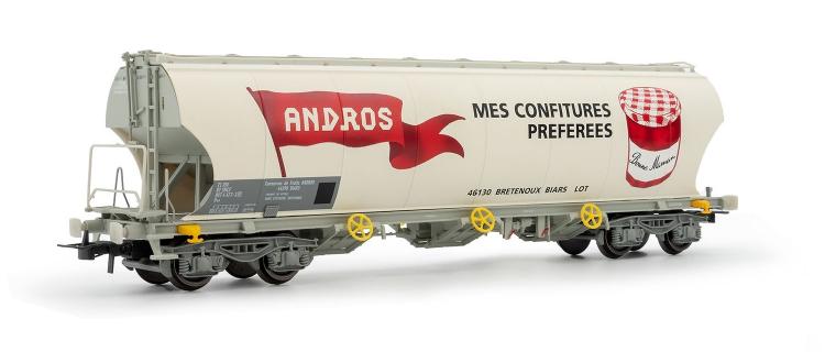 WAGON CEREALIER AVEC PAROIS RONDES ANDROS BONNE MAMAN SNCF