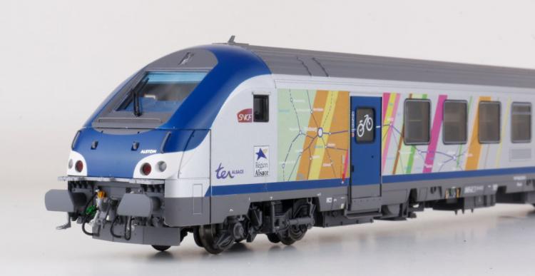 COFFRET VOITURE PILOTE VTU B5uxh TER ALSACE SNCF -3 ELEMENTS (A RESERVER)