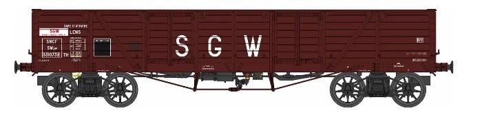 WAGON TP TOMBEREAU SGW SNCF (A RESERVER)