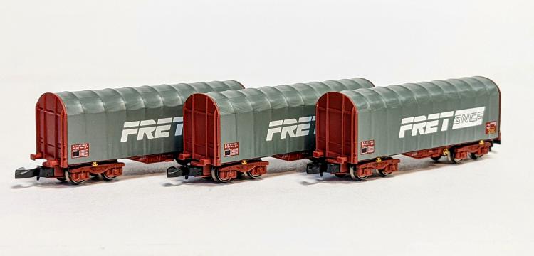 SET DE 3 WAGONS BACHES FRET SNCF - AZAR MODELS