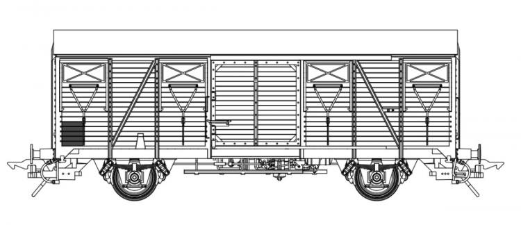 WAGON COUVERTS UIC K 87 121 3153 1966-1980&nbsp;LIVRÉE LIVRÉE ROUGE UIC INTÉGRAL, MAQUAGES ÉPOQUE IV/V 1966-1980&nbsp;LIVRÉE LIVRÉE ROUGE UIC INTÉGRAL,NOUVELLE IMMATRICULATION SNCF – (A RESERVER)