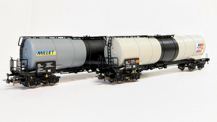 SET DE 2 WAGONS CITERNE MILLET ET TOTAL SNCF