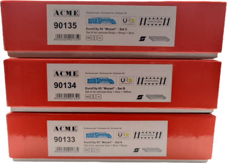 RAME DE 9 VOITURES EUROCITY 65 MOZART PARIS EST-VIENNE OBB (EXCLUSIVITE PIERRE DOMINIQUE)