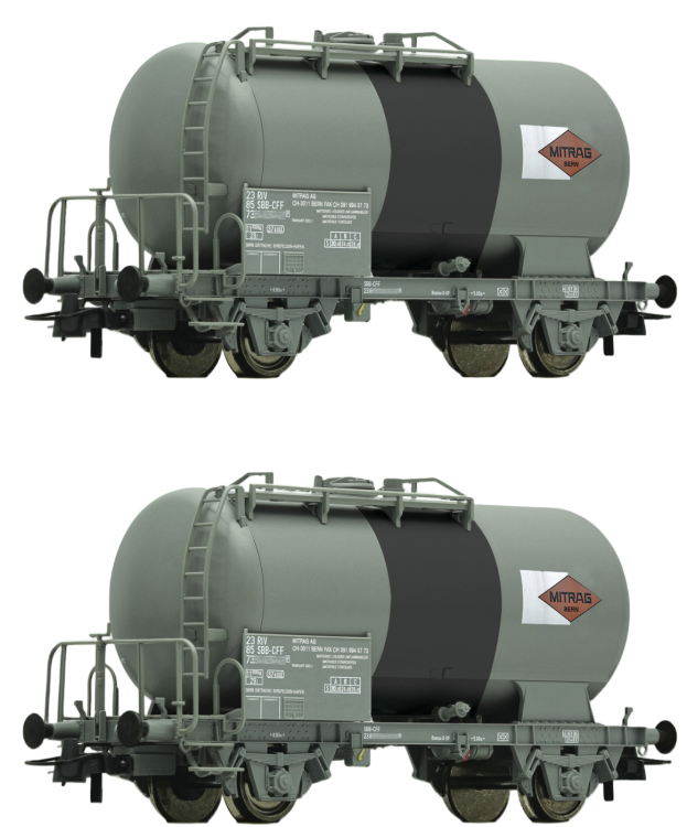 SET DE 2 WAGONS CITERNES CFF